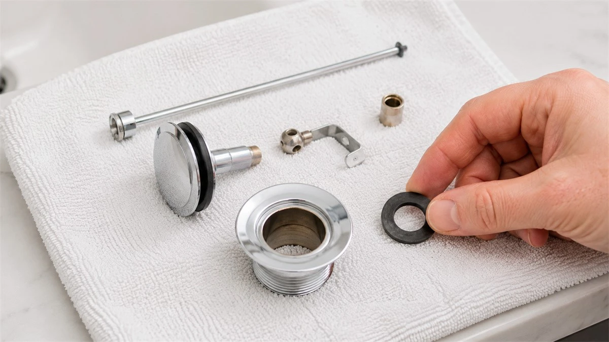 Inspect the Bathroom Sink Stopper Parts Inspect the Bathroom Sink Stopper Parts