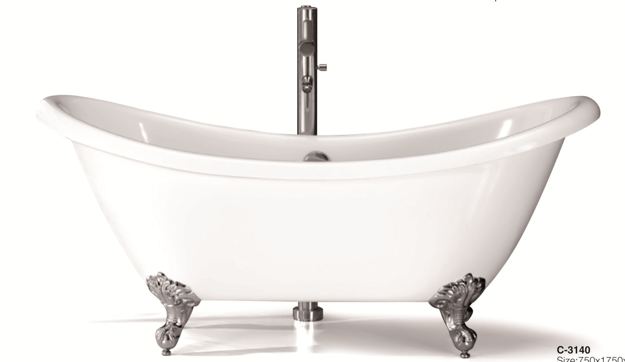 （2) MEC-3140-Wonderful Freestanding Double Ended Slipper Clawfoot Tub with CUPC Certification.jpg