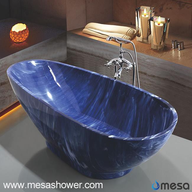 2017 Luksuslik sinine pilvine ebaregulaarne akrüülivaba vannituba vannitubades