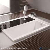 Lihtne disaini majanduslik valge akrüülist ristkülikuga varisev mullivann